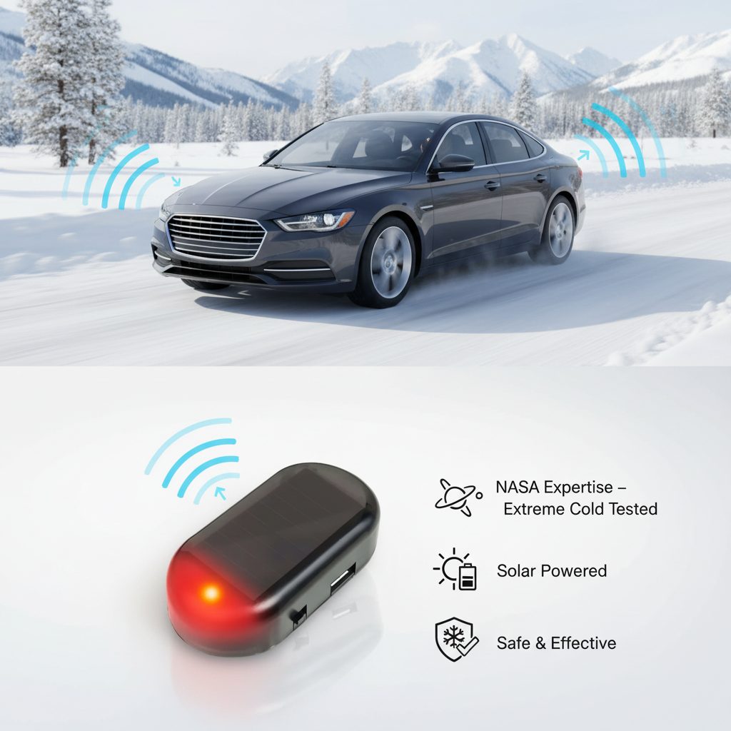 Solar Powered Windshield Snow and Ice Prevention Device
