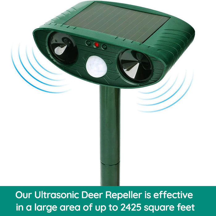 Solar Ultrasonic Animal Repeller for Gardens and Yards