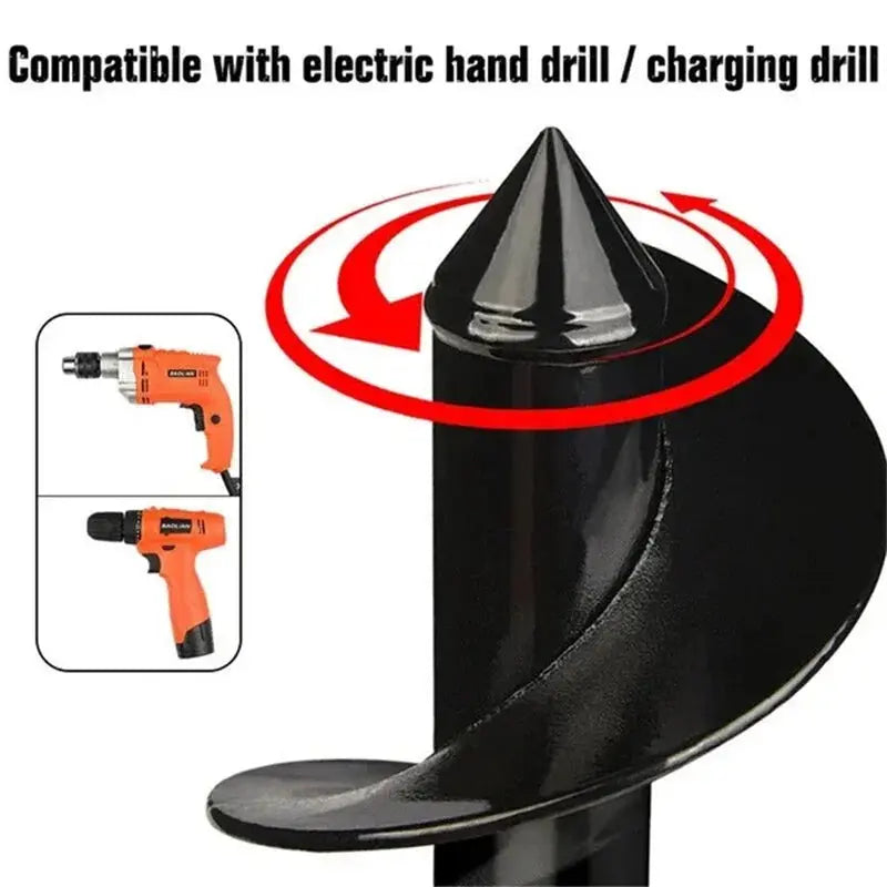 Spiral Garden Auger Drill Bit for Planting Holes