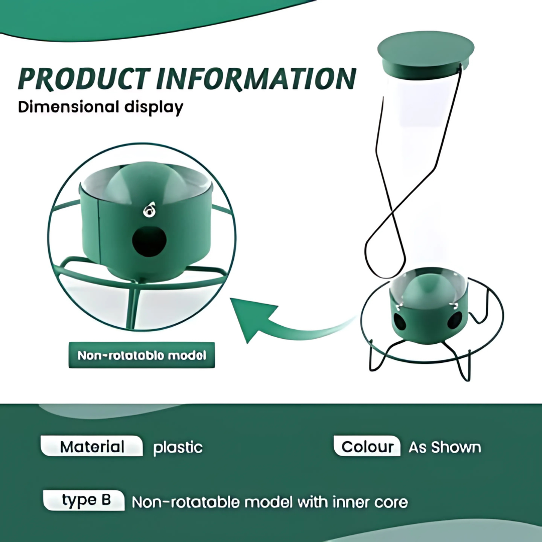 Squirrel Proof Hanging Bird Feeder for Outdoor Seed Feeding