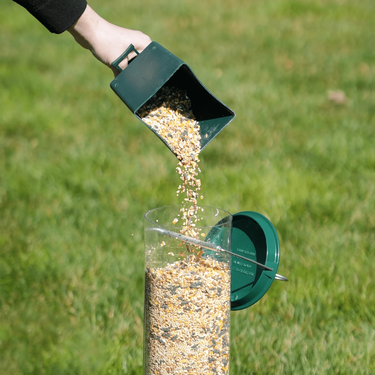 Squirrel Resistant Hanging Bird Feeder with Rotating Perch