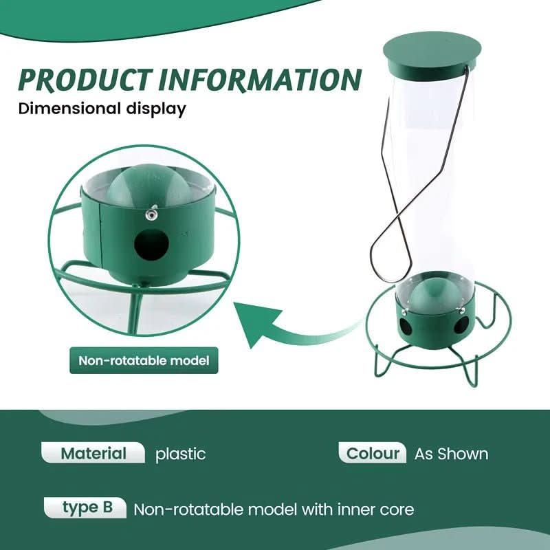 Squirrel Resistant Hanging Bird Feeder with Rotating Perch