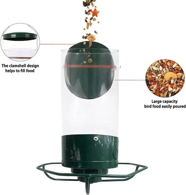 Squirrel Resistant Spinning Tube Bird Feeder