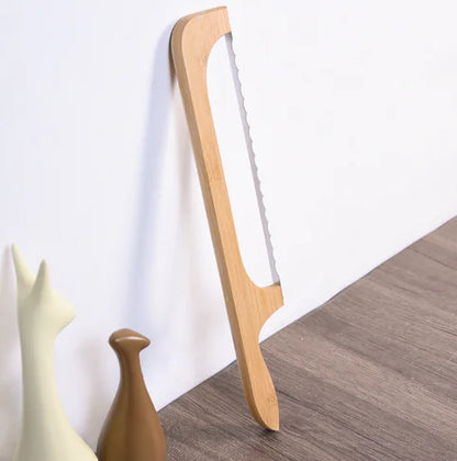 Stainless Steel Bread Knife with Ergonomic Wooden Handle