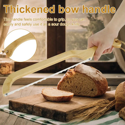 Stainless Steel Bread Knife with Ergonomic Wooden Handle