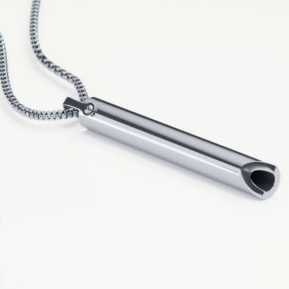 Stainless Steel Breathing Necklace Mindfulness Stress Relief
