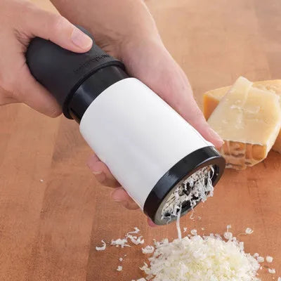Stainless Steel Cheese Grater with 2 Interchangeable Cutting Inserts