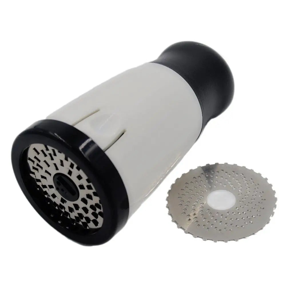 Stainless Steel Cheese Grater with 2 Interchangeable Cutting Inserts