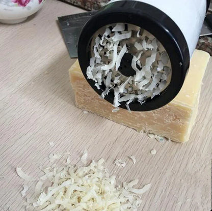 Stainless Steel Cheese Grater with 2 Interchangeable Cutting Inserts