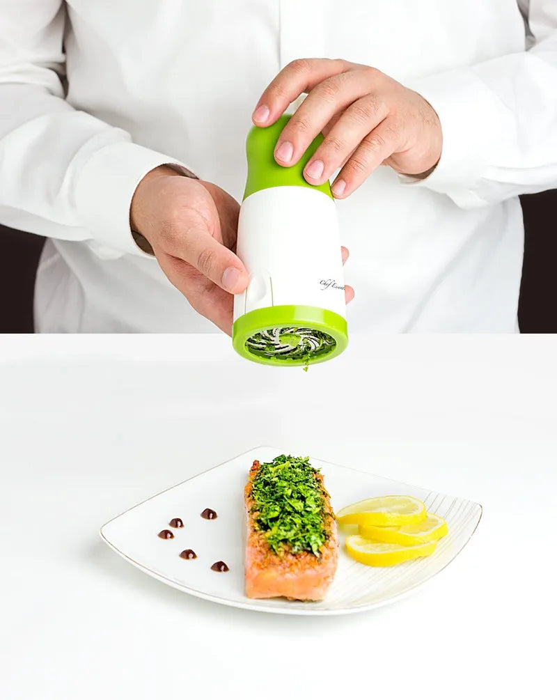 Stainless Steel Cheese Grater with 2 Interchangeable Cutting Inserts