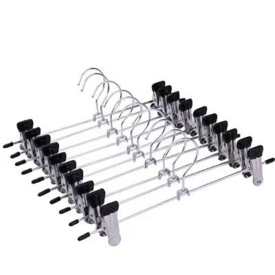 Stainless Steel Clothes Hanger with Adjustable Non Slip Clips