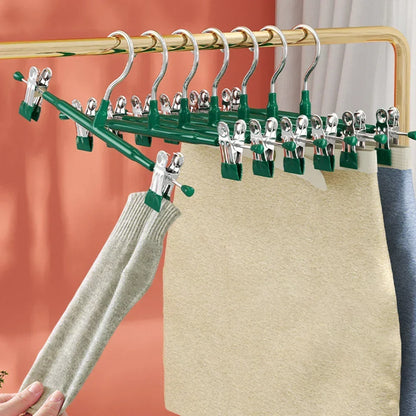 Stainless Steel Clothes Hanger with Adjustable Non Slip Clips