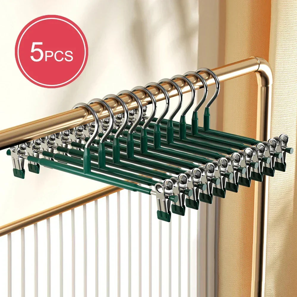 Stainless Steel Clothes Hanger with Adjustable Non Slip Clips