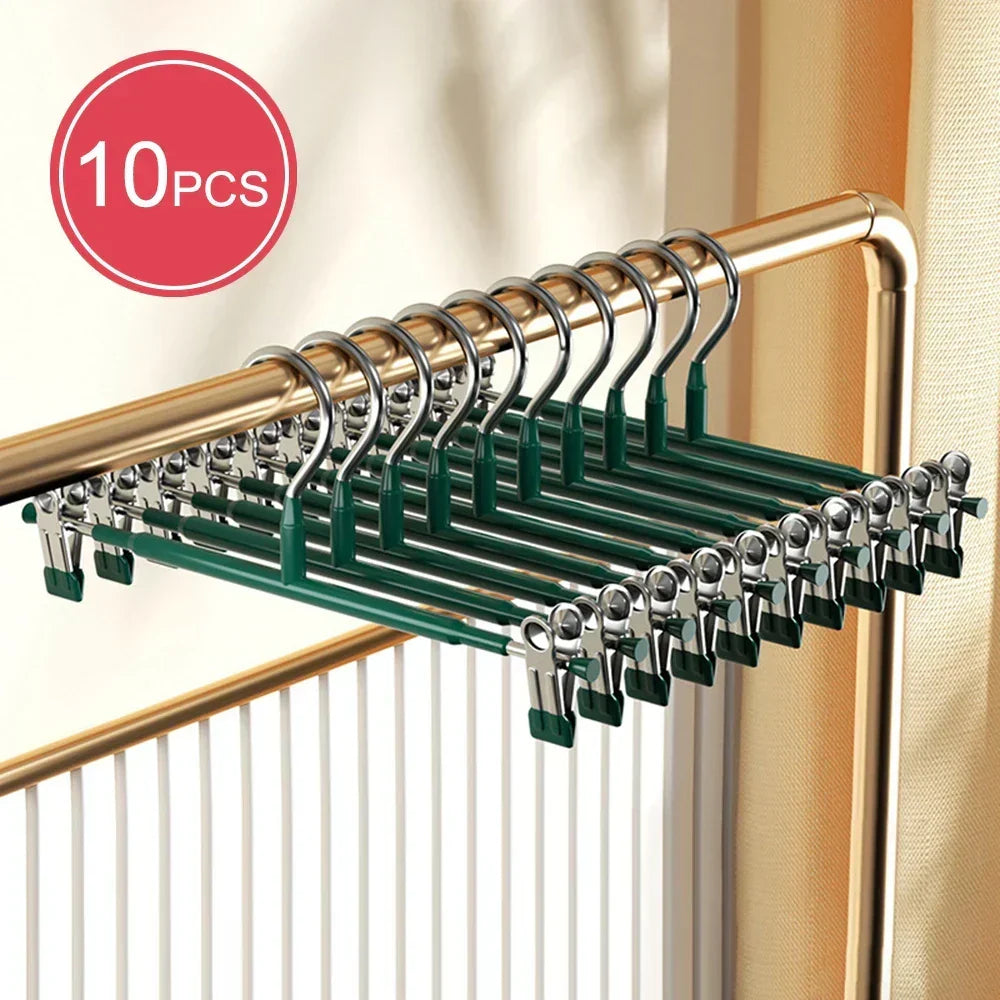 Stainless Steel Clothes Hanger with Adjustable Non Slip Clips