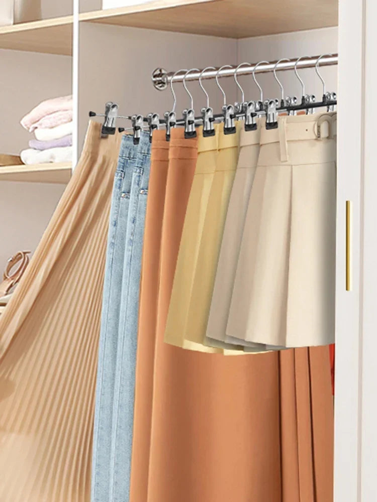 Stainless Steel Clothes Hanger with Adjustable Non Slip Clips