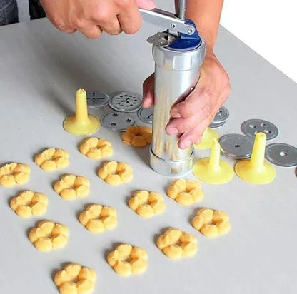 Stainless Steel Cookie Press with Decorating Discs