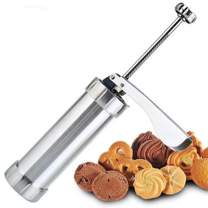 Stainless Steel Cookie Press with Decorating Discs