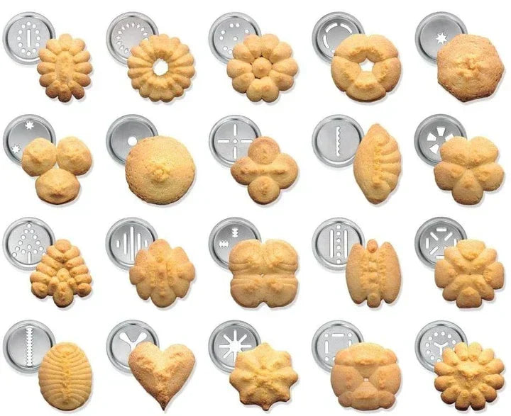 Stainless Steel Cookie Press with Decorating Discs