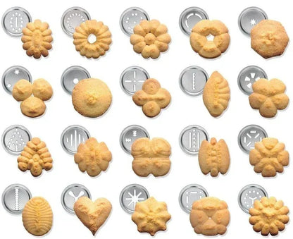 Stainless Steel Cookie Press with Decorating Discs