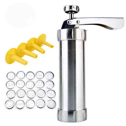 Stainless Steel Cookie Press with Decorating Discs