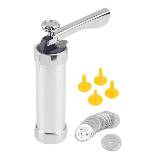 Stainless Steel Cookie Press with Decorating Discs