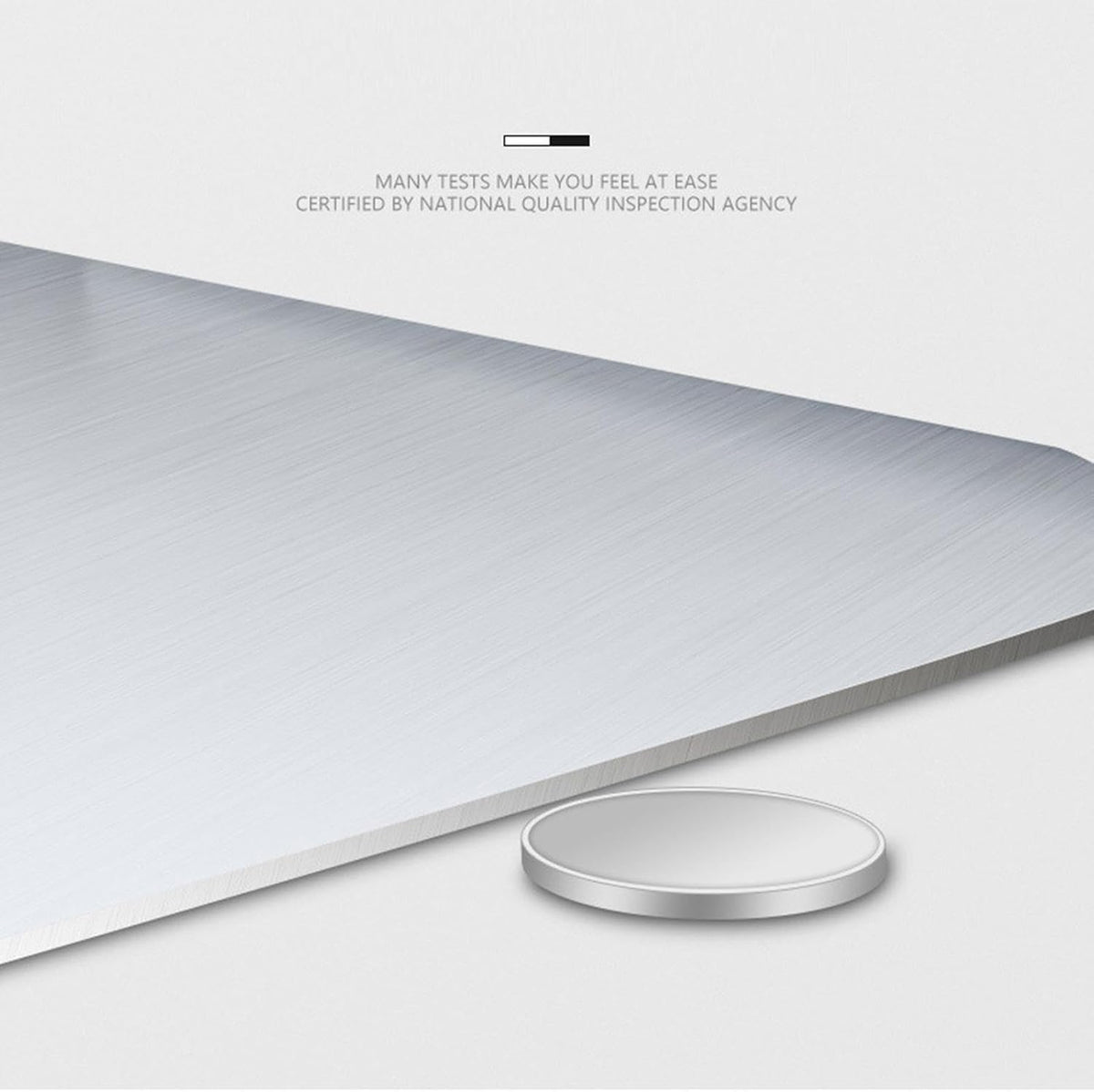 Stainless Steel Cutting Board with Non Slip Base and Lip