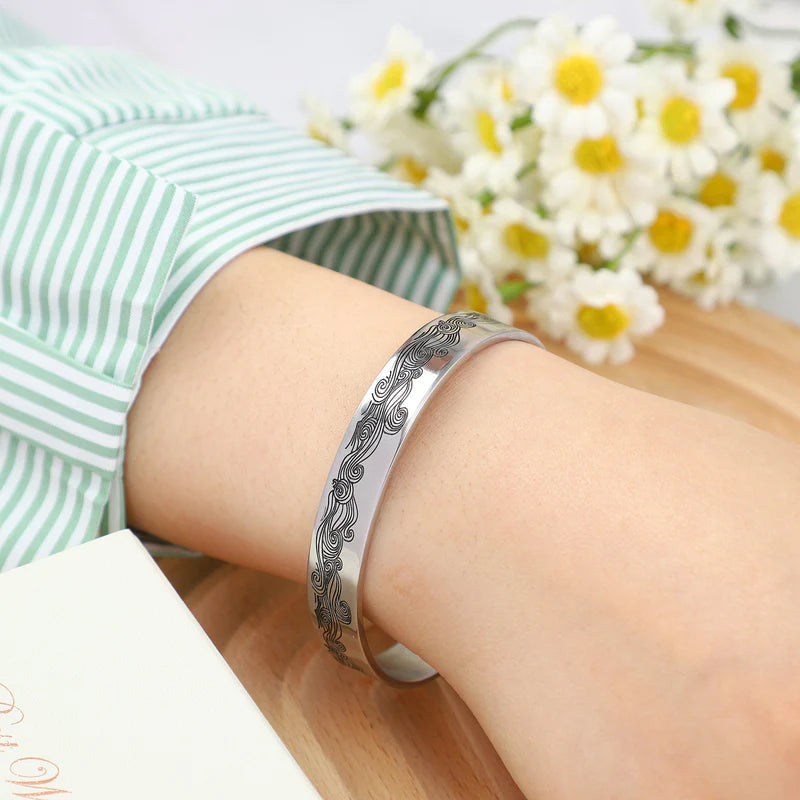 Stainless Steel Daughter Cuff Bracelet Adjustable