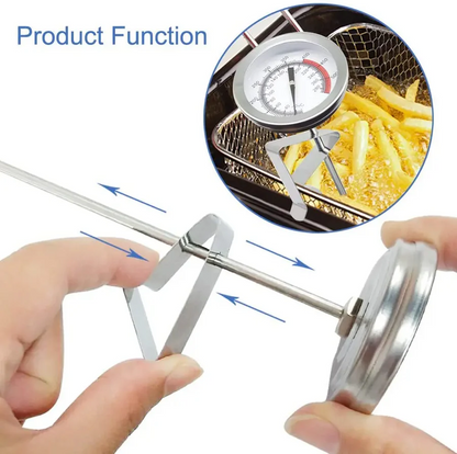 Stainless Steel Deep Fry Thermometer with 16 Inch Long Probe