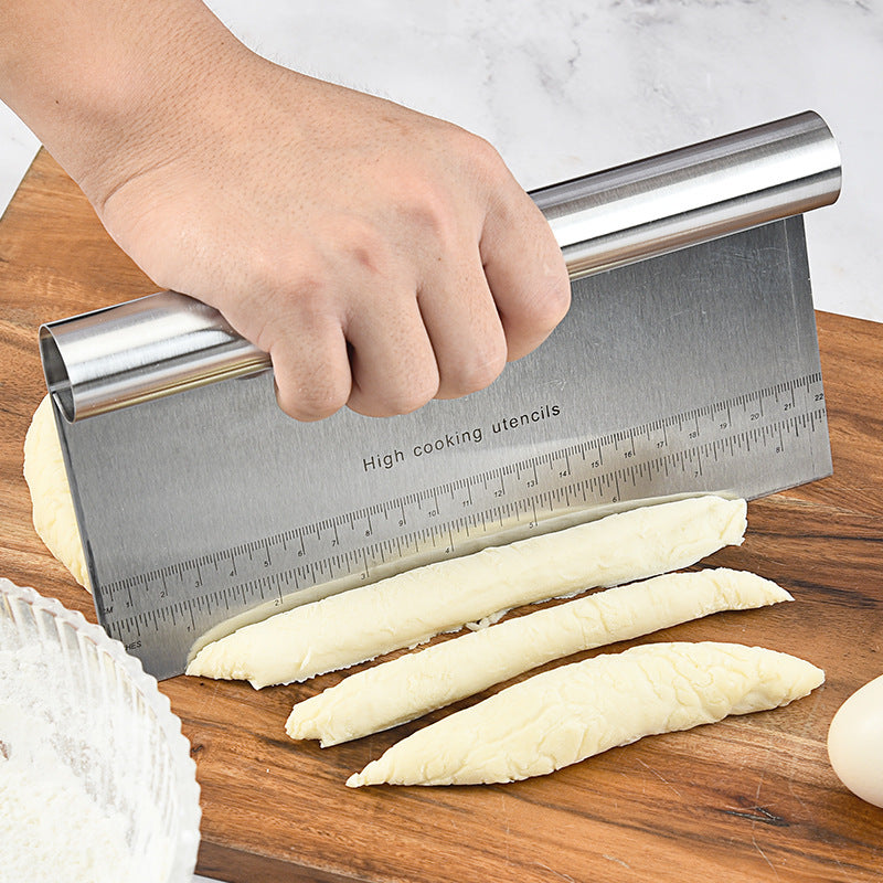 Stainless Steel Dough Scraper with Measurement Guide