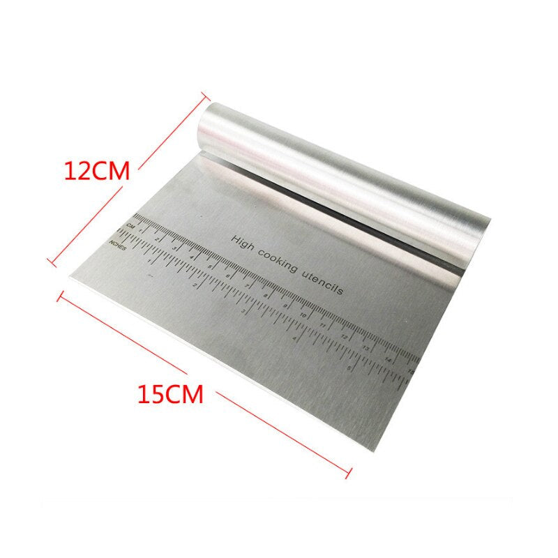 Stainless Steel Dough Scraper with Measurement Guide