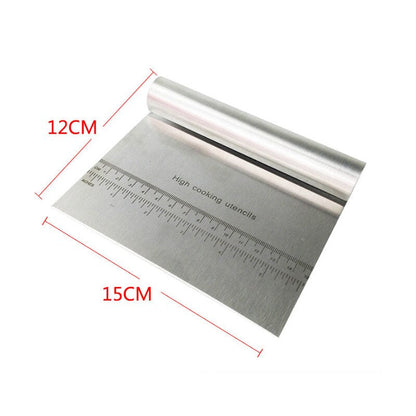 Stainless Steel Dough Scraper with Measurement Guide