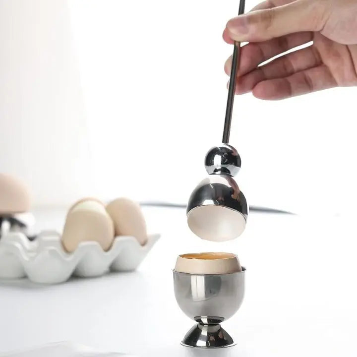 Stainless Steel Egg Cracker Opener Tool