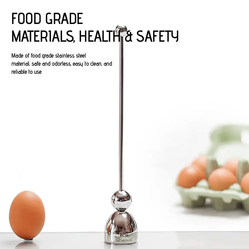 Stainless Steel Egg Cracker Tool for Soft and Boiled Eggs