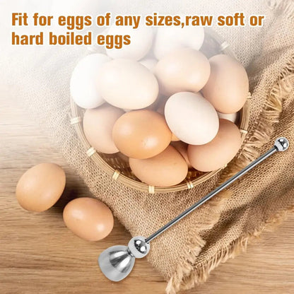Stainless Steel Egg Cracker Tool for Soft and Boiled Eggs