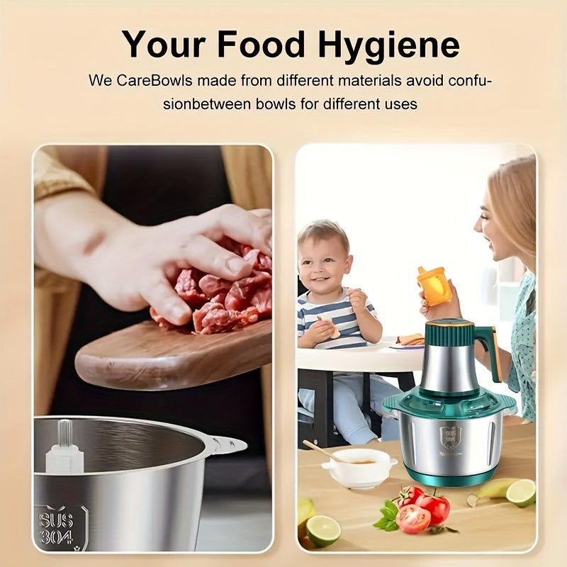 Stainless Steel Food Processor 5L Electric Meat Grinder Chopper