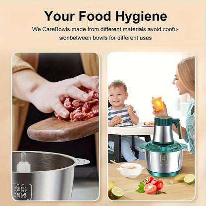 Stainless Steel Food Processor 5L Electric Meat Grinder Chopper