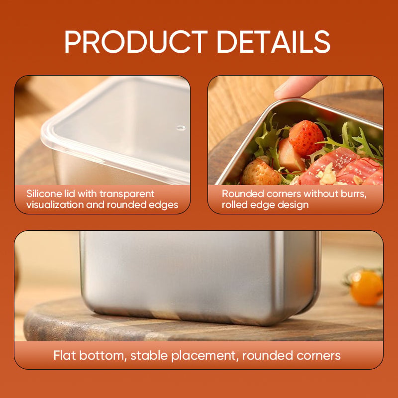 Stainless Steel Food Storage Container Set with Lids