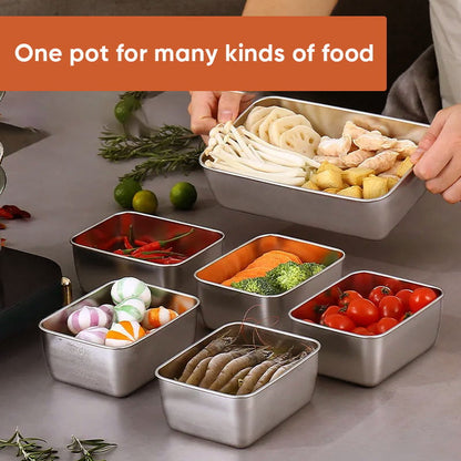 Stainless Steel Food Storage Container Set with Lids