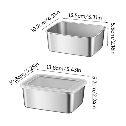 Stainless Steel Food Storage Container Set with Lids