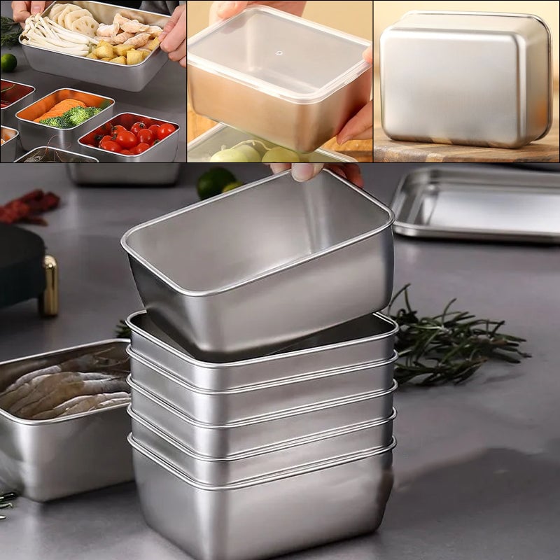 Stainless Steel Food Storage Container Set with Lids