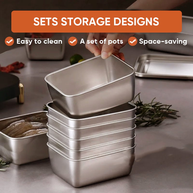 Stainless Steel Food Storage Container Set with Lids