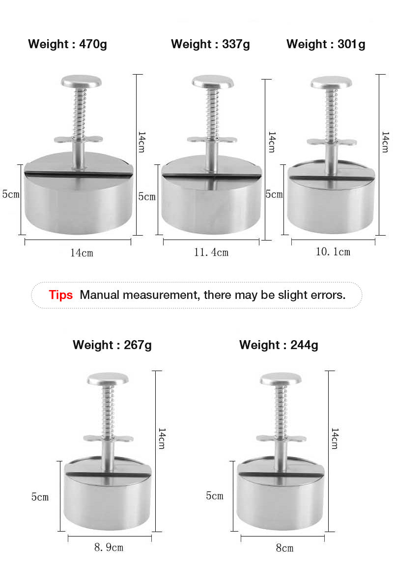 Stainless Steel Hamburger Patty Press
