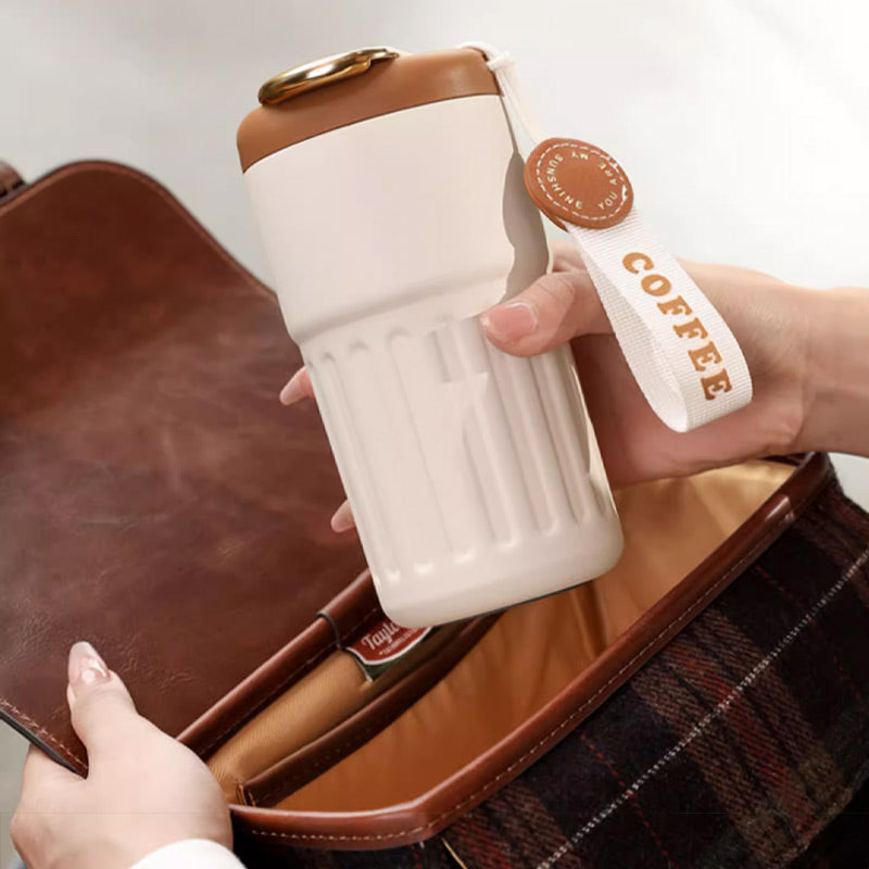 Stainless Steel Insulated Travel Coffee Mug with Temperature Display