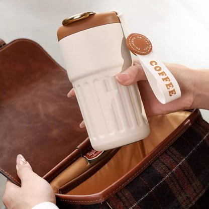 Stainless Steel Insulated Travel Coffee Mug with Temperature Display