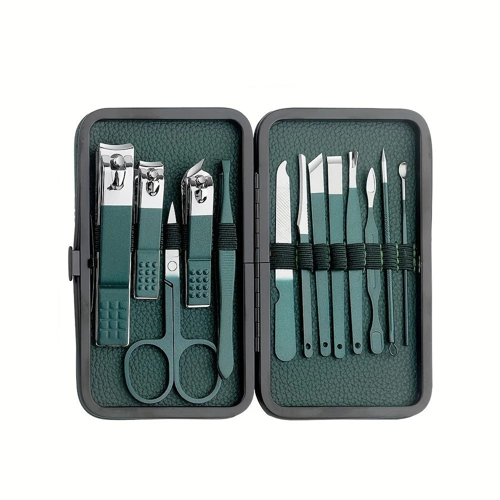 Stainless Steel Manicure Pedicure Grooming Kit 7 13 or 24 Piece Set