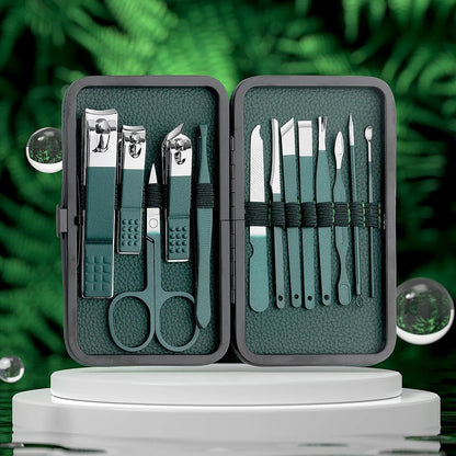 Stainless Steel Manicure Pedicure Grooming Kit 7 13 or 24 Piece Set