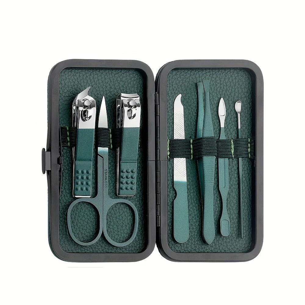 Stainless Steel Manicure Pedicure Grooming Kit 7 13 or 24 Piece Set