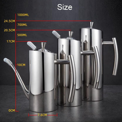 Stainless Steel Oil Dispenser Bottle with Precision Pour Spout