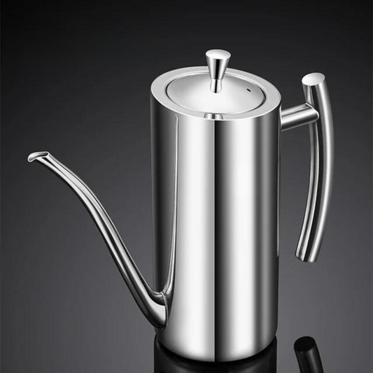 Stainless Steel Oil Dispenser Bottle with Precision Pour Spout
