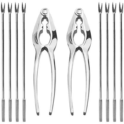 Stainless Steel Seafood Cracker Picks and Fork Set